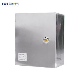 Lemari Listrik Stainless Steel Tahan Hujan Presisi Tinggi Dua Lubang Dengan Kunci pemasok